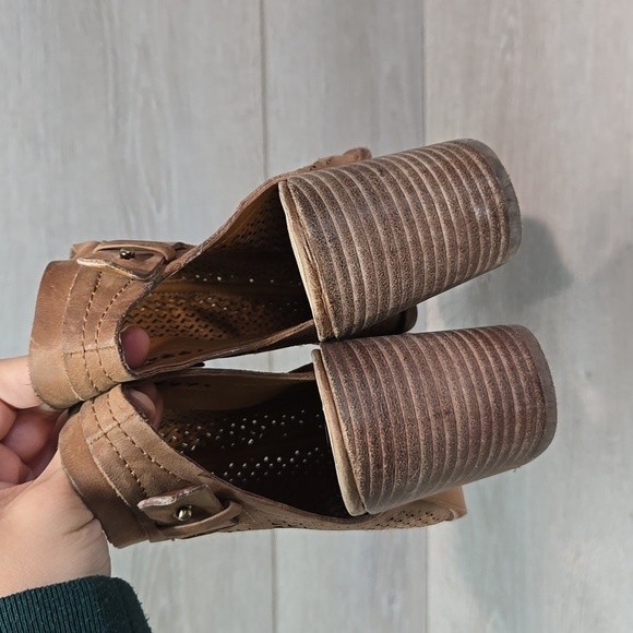 Vince Camuto Women Ankle Leather Open Toe Heels shoes sz 7M - Picture 5 of 11